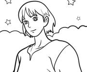 Coloriage Howl parmi les &eacute;toiles