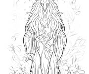 Coloriage Le protecteur de Mononoke du Studio Ghibli