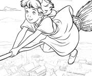 Coloriage Les aventures de Kiki du Studio Ghibli