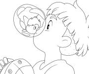Coloriage Personnage Ponyo de Studio Ghibli