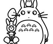 Coloriage Personnage Totoro en vecteur