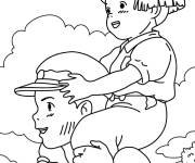 Coloriage Sc&egrave;ne de Tombeau des Lucioles de Studio Ghibli