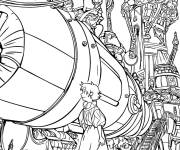 Coloriage Studio Ghibli Castle Wonders