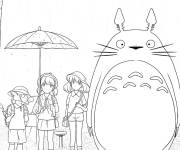 Coloriage Studio Ghibli et l'Arriv&eacute;e de Catbus