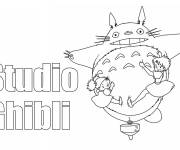 Coloriage Studio Ghibli facile