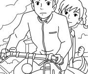 Coloriage Studio Ghibli La Colline aux coquelicots