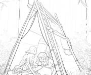 Coloriage Studio Ghibli La protection de Seita