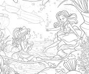 Coloriage Studio Ghibli Les vagues de Ponyo