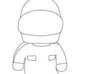 Coloriage Chauffeur de Formule 1 de Stumble Guys