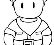 Coloriage Colt Easterwood de Stumble Guys