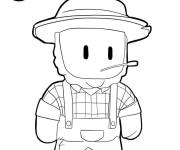 Coloriage et dessins gratuit Fermier Stumble Guys à imprimer