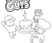 Coloriage L'anniversaire Stumble Guys
