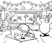 Coloriage L'entrainement Stumble Guys