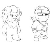 Coloriage Lion et Ninja Stumble Guys