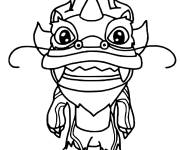 Coloriage Nian Beast Dragon de dessin anim&eacute; Stumble Guys