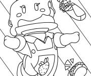 Coloriage Personnage petit gâteau Stumble Guys