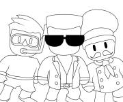 Coloriage Personnages de Stumble Guys