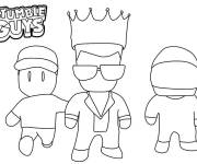 Coloriage Personnages principaux de Stumble Guys