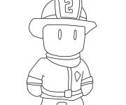 Coloriage Pompier Torch de Stumble Guys