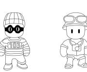 Coloriage Prisonnier et Photographe de Stumble Guys