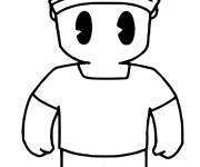 Coloriage Retro Guy de Stumble Guys pour enfants