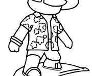 Coloriage Stumble Guys Banana Surfer