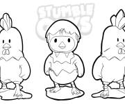 Coloriage Stumble Guys personnages &agrave; imprimer