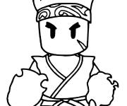 Coloriage Stumble Guys Sensei Firefist