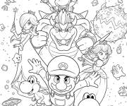 Coloriage Affiche du film Super Mario Galaxy petite section