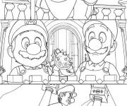 Coloriage Aventure dans le film Super Mario Galaxy