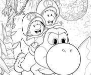 Coloriage B&eacute;b&eacute;s Mario et Luigi de Super Mario Galaxy