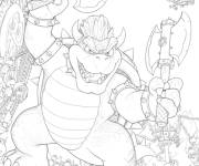 Coloriage Bowser dans le film de Mario 2026