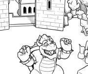 Coloriage et dessins gratuit Bowser en action du film Super Mario à imprimer