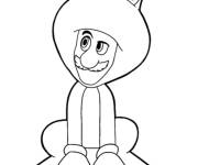 Coloriage Luigi se d&eacute;guise en costume de grenouille