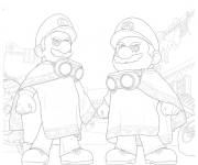 Coloriage Mario et Luigi de Super Mario Galaxy de 2026