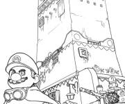 Coloriage et dessins gratuit Mario et sa moto du film 2026 à imprimer