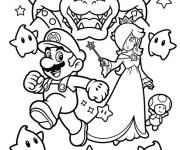 Coloriage Mario, Rosalina, Toad, Luma et Bowser du film 2026