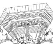 Coloriage Personnages principaux du film Super Mario Galaxy
