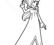 Coloriage Princesse Rosalina avec sa baguette magique