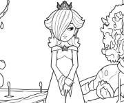 Coloriage et dessins gratuit princesse Rosalina de Super Mario Galaxy à imprimer