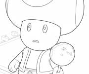 Coloriage Surprise de Toad dans le film de Mario
