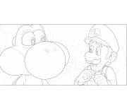 Coloriage Yoshi et Luigi du film