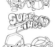 Coloriage Affiche dessin animé Superzings