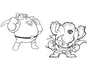 Coloriage Superzings Airblast contre Kactor