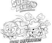 Coloriage Superzings Iron Defenders