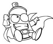 Coloriage Tag Black Superzings
