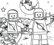 Coloriage Astronautes Lego dans le Le syst&egrave;me solaire