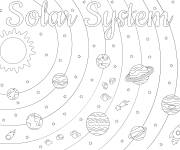 Coloriage Carte du système solaire en ligne