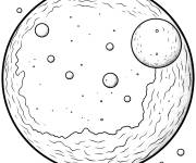 Coloriage Crat&egrave;res lunaires r&eacute;alistes