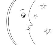 Coloriage Croissant de la lune